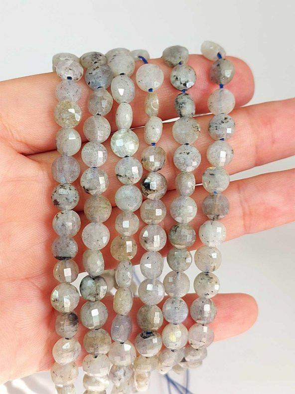 Labradorit Taşı YASSI Faset Kesim Dizi 6x4mm ürün görseli