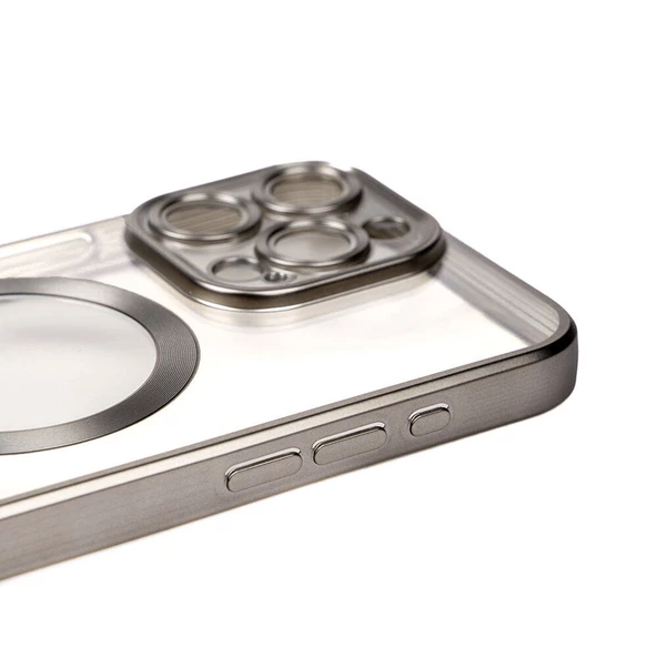 Vendas iPhone 15 Pro Max Uyumlu Setro Serisi Mat Tasarımlı Magsafe Şarj Destekli Kamera Lens Korumalı Silikon Kılıf - 7