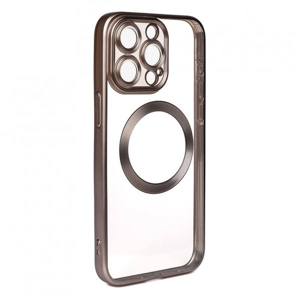 Vendas iPhone 15 Pro Max Uyumlu Setro Serisi Mat Tasarımlı Magsafe Şarj Destekli Kamera Lens Korumalı Silikon Kılıf