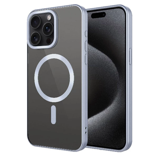 Vendas iPhone 15 Pro Max Uyumlu Setro Serisi Mat Tasarımlı Magsafe Şarj Destekli Kamera Lens Korumalı Silikon Kılıf - 11