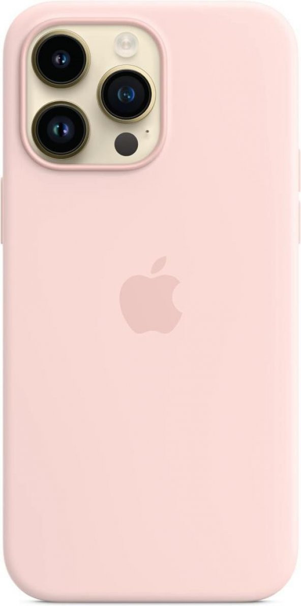 iPhone 14 Pro Max için MagSafe özellikli Silikon Kılıf - Puslu Pembe Teşhir