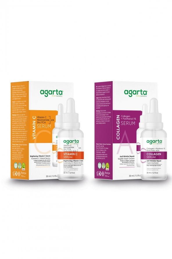 Aydınlatıcı Sıkılaştırıcı Ve Canlandırıcı Bakım Seti (Vitamin C Serum+Collagen Serum) - 2