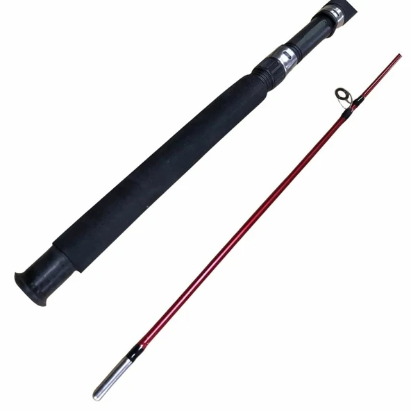 Powerex Crocodile 165cm. 120-250 gr. Parçalı Dolgu Kırmızı Tekne Kamışı - 3