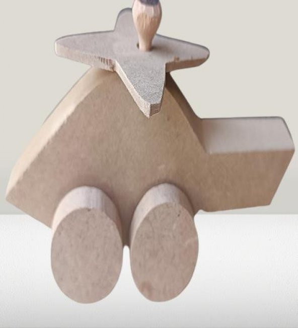 Hobi ADN 90285 Dekoratif Oyuncak Helikopter Çam Ağacı MODEL El Yapım