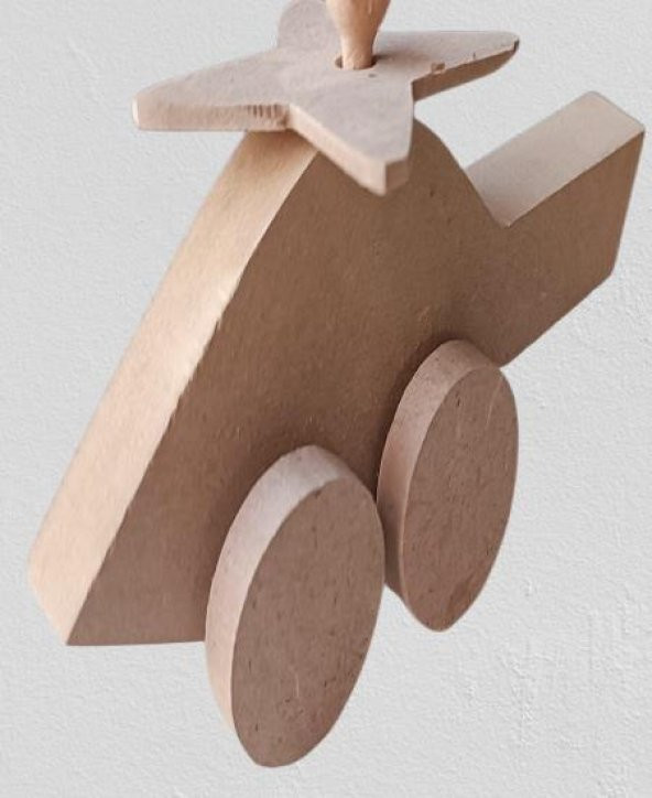 Hobi ADN 90285 Dekoratif Oyuncak Helikopter Çam Ağacı MODEL El Yapım - 7