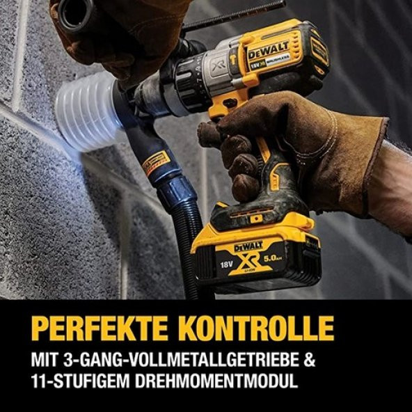 Dewalt DCD996P2-QW 18V/5.0Ah Li-ion Çift Akülü Kömürsüz Profesyonel Darbeli Matkap - 6