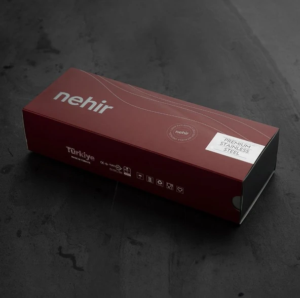 Nehir Sultan Sade 5 Parça Paslanmaz Çelik Servis Takımı - Resim 3