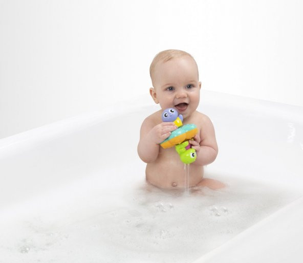 Playgro - Topsy Turvy Turtle - Ters Çevrilebilir Kaplumbağa Banyo Oyuncağı - 5