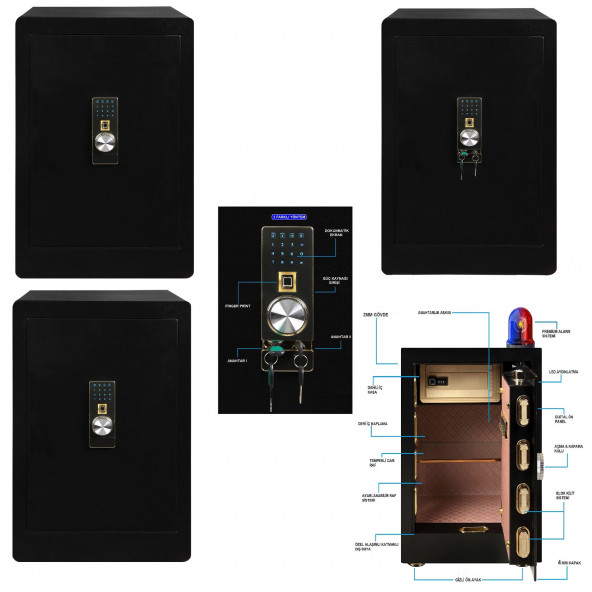 İnsafe ISC80A6 Special Edition Ekstra Büyük Boy Çelik Para Kasası - Değerli Eşya ve Mücevher Kasası - 7