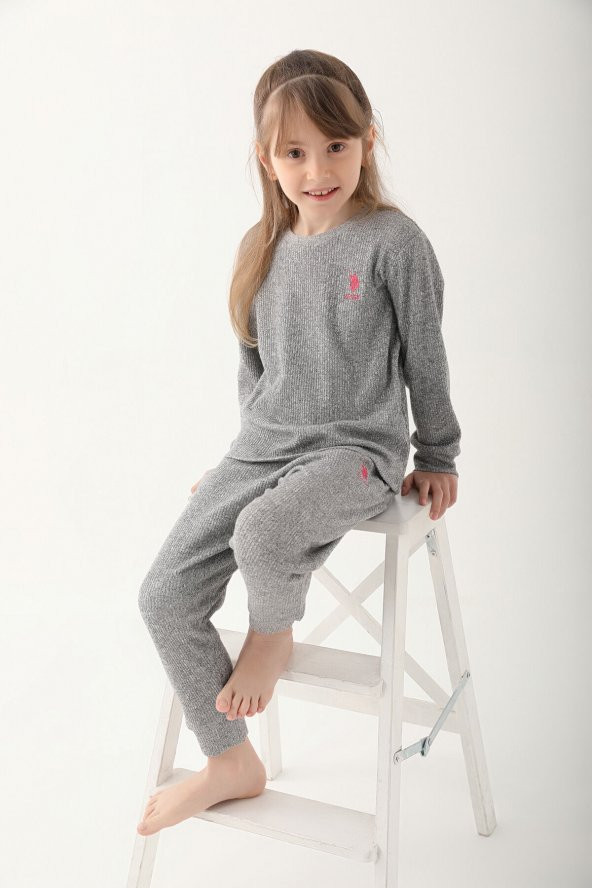 U.S. Polo Assn. 1640 Candy Girl Kız Çocuk Pijama Takımı