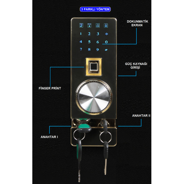 İnsafe ISC100A6 Special Edition Mega Büyük Boy Çelik Para Kasası - Değerli Eşya ve Mücevher Kasası - 5
