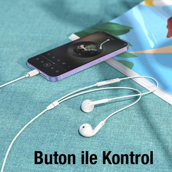 Polham HC Series iPhone Lightning Kulakiçi Kablolu Kulaklık, 120Cm Kablolu, HD Ses ve Mikrofonlu Kulaklık - 3