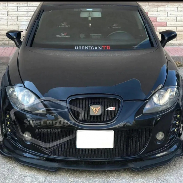 Seat Leon Mk2 2005-2008 Makyajsız Kasa İle Uyumlu Batman Yarasa Ayna Kapağı Piano Black ABS Plastik - 6