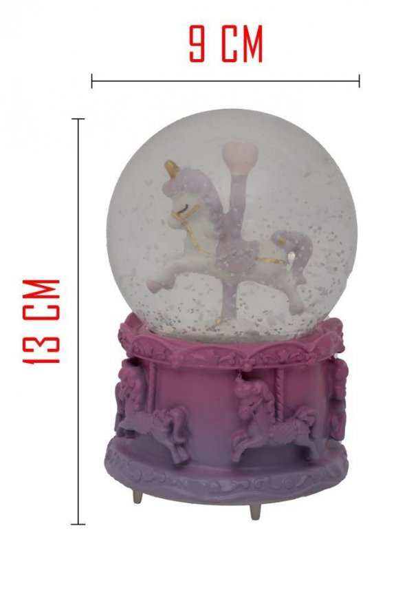 Nostaljik Kar Küresi Orta Boy Renk Değiştiren Led Lambalı Kar Küresi-10 - 3