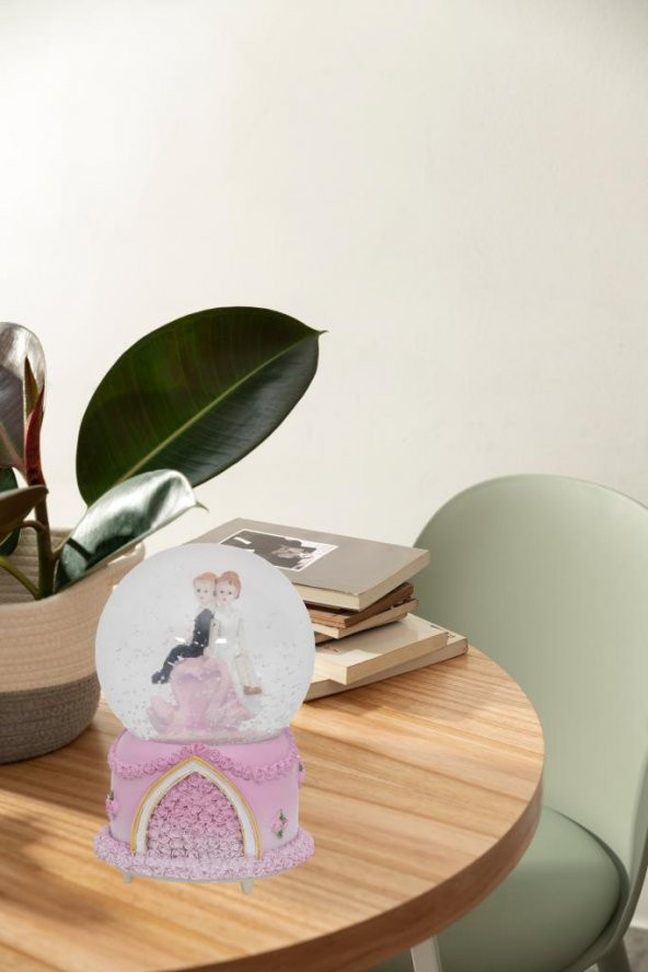 Nostaljik Kar Küresi Orta Boy Renk Değiştiren Led Lambalı Kar Küresi-12 - 2