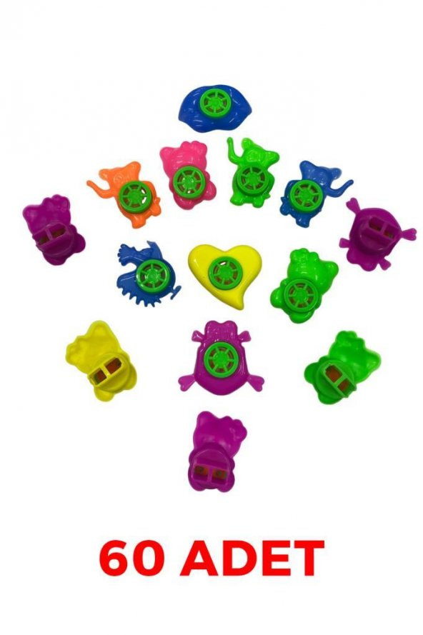 Dudak Düdük - Siren Düdük - Siren Sesi Düdük 60 Adet Nostaljik Oyuncak - 2