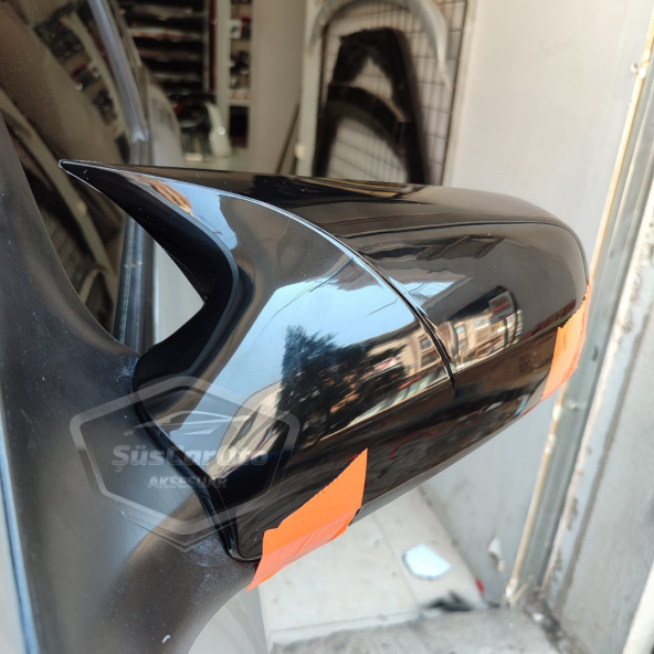 Opel Astra G 1998-2004 Uyumlu Batman Yarasa Ayna Kapağı Piano Black ABS Plastik - Resim 2