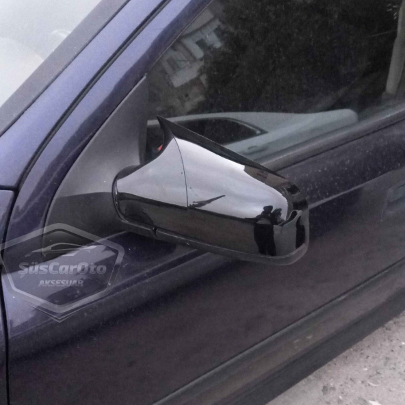 Opel Astra G 1998-2004 Uyumlu Batman Yarasa Ayna Kapağı Piano Black ABS Plastik - Resim 8