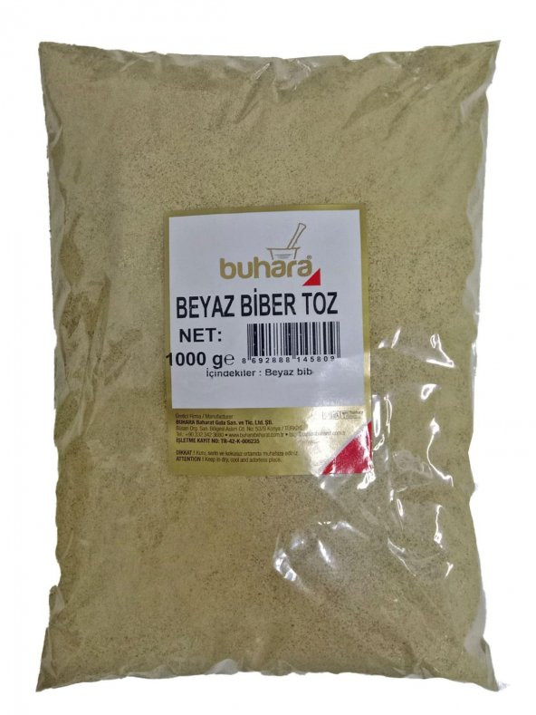 BUHARA BEYAZ BİBER TOZ 1000 GR