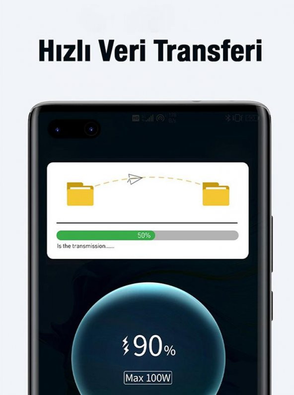 Polham HC Series Led Işıklı 1MT 27W Type-C to iPhone Lightning Süper Hızlı Data ve Şarj Kablosu, Akım ve Isı Korumalı Halat Kopmaz Lightning  Kablo - 5