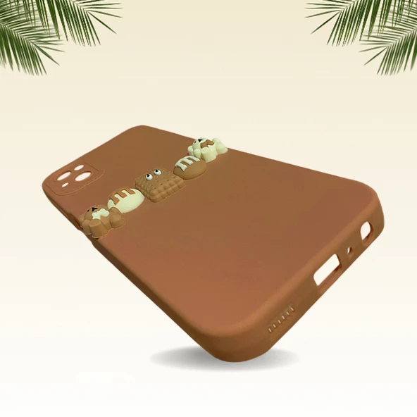 iPhone 14 Kılıf 3D M Bear Kamera Korumalı Silikon Kapak - 9