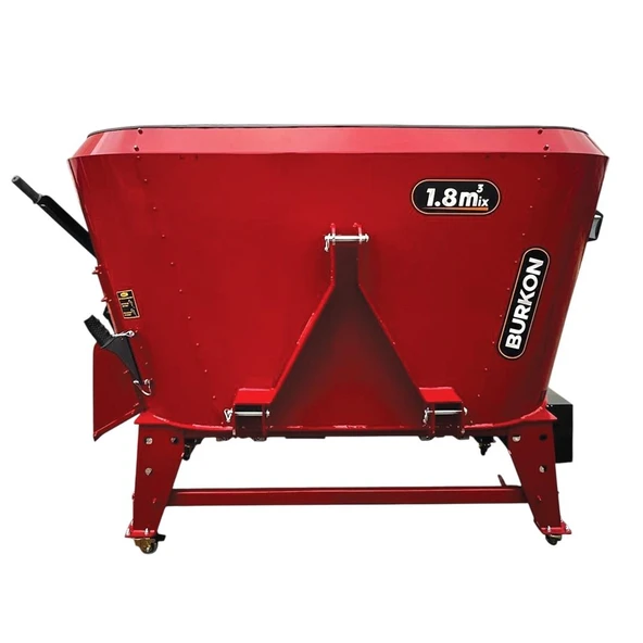 Burkon 1.8 m3 Çift Helezon Dikey Ev Elektrikli Yem Karma Makinası 220V - 3