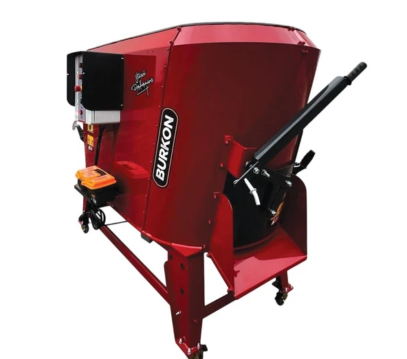 Burkon 1.8 m3 Çift Helezon Dikey Ev Elektrikli Yem Karma Makinası 220V - 2