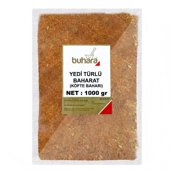 BUHARA KÖFTE BAHARI-YEDİ TÜRLÜ BAHARAT 1000 GR
