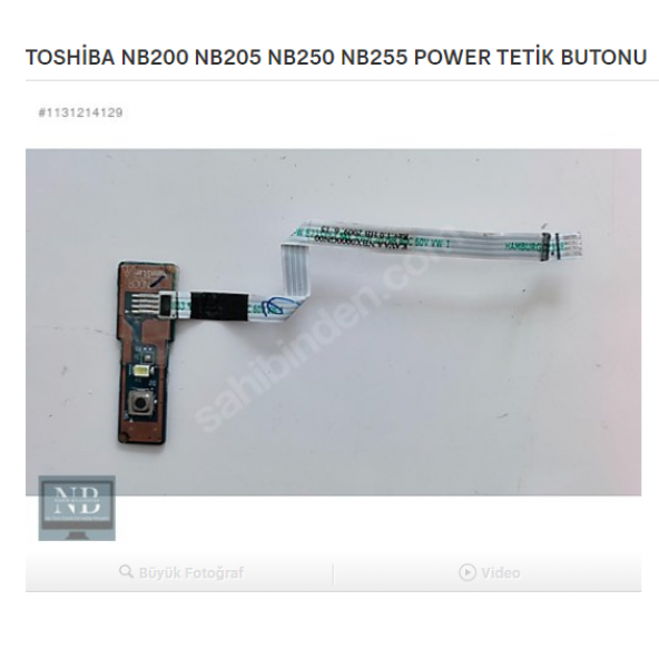 TOSHİBA NB200 NB205 NB250 NB255 POWER TETİK BUTONU