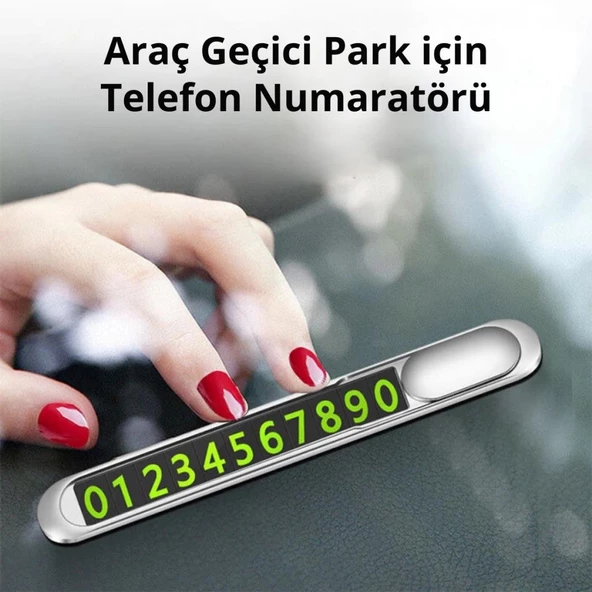 Polham Araç İçi Geçici Park için Telefon Numaratörü, Forforlu Açılıp Kapanabilen Premium Numaratör - 2