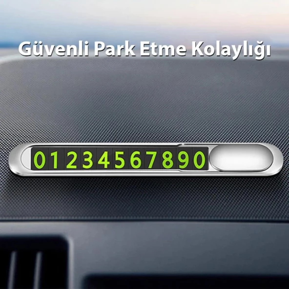 Polham Araç İçi Geçici Park için Telefon Numaratörü, Forforlu Açılıp Kapanabilen Premium Numaratör - 3