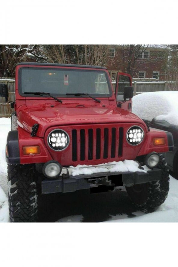 18 Cm 7” Turuncu Beyaz Angel Adaptif Far Angel 8 Modlu Offroad Led Lamba Drl - 5