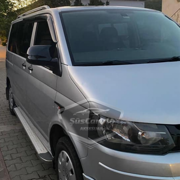Vw Transporter T6 - T7 2010-2022 Uyumlu Batman Yarasa Ayna Kapağı Piano Black ABS Plastik - 7