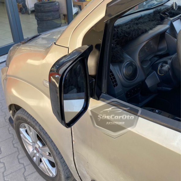 Fiat Fiorino 2008-2022 Uyumlu Batman Yarasa Ayna Kapağı Piano Black ABS Plastik - 9