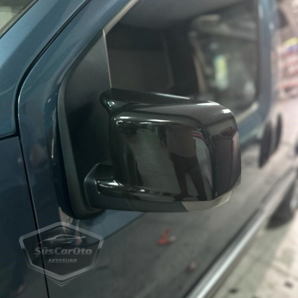 Fiat Fiorino 2008-2022 Uyumlu Batman Yarasa Ayna Kapağı Piano Black ABS Plastik - 10