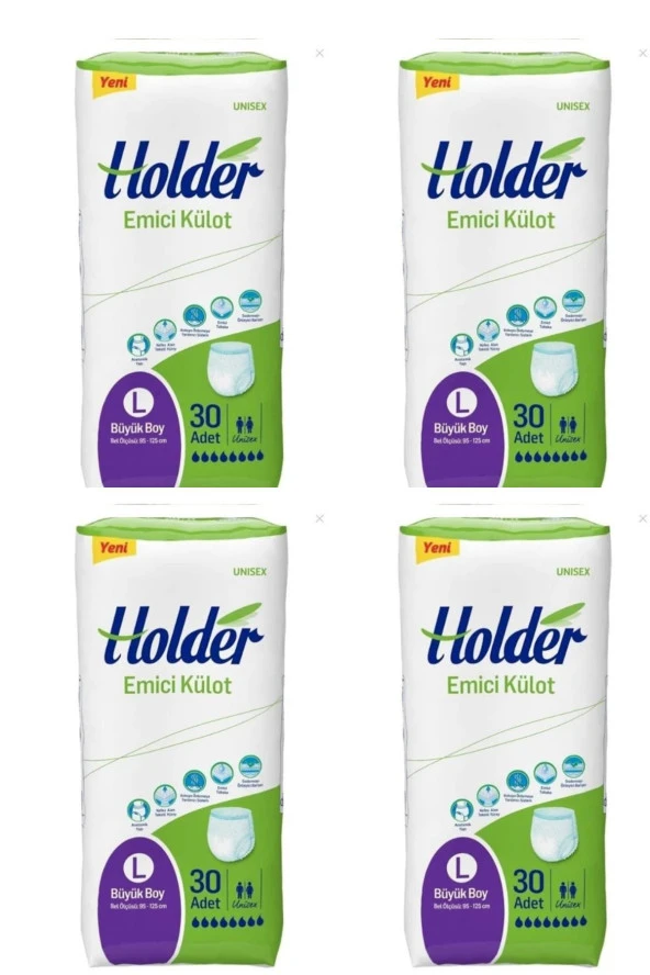 Holder Emici Large Büyük 120 Adet Külot Hasta Bezi