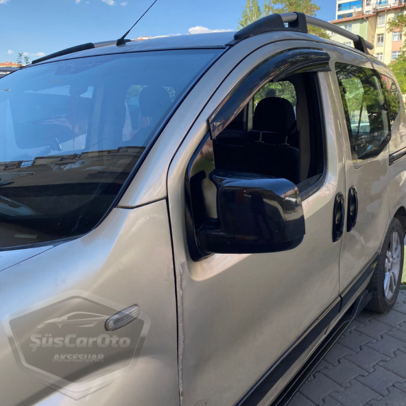 Citroen Nemo 2008-2022 Uyumlu Batman Yarasa Ayna Kapağı Piano Black ABS Plastik - Resim 6