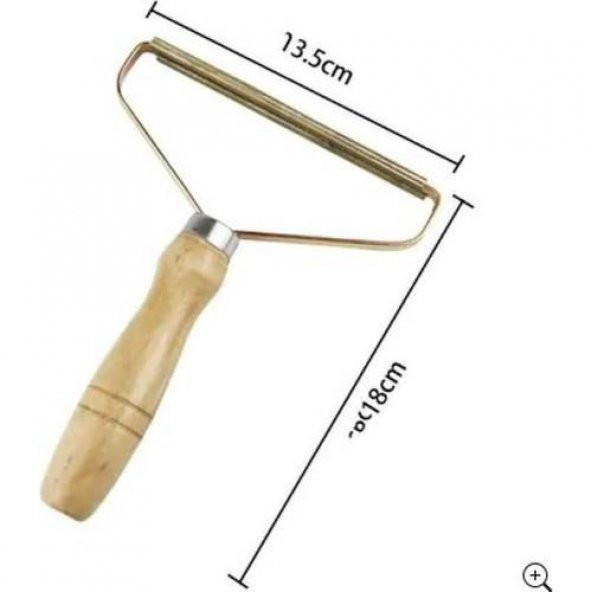 Ramdet Ahşap Saplı Metal Pamuk Temizleme Aparatı Kazak Elbise Halı Çift Taraflı Tüy Tiftik Toparlayıcı - 3