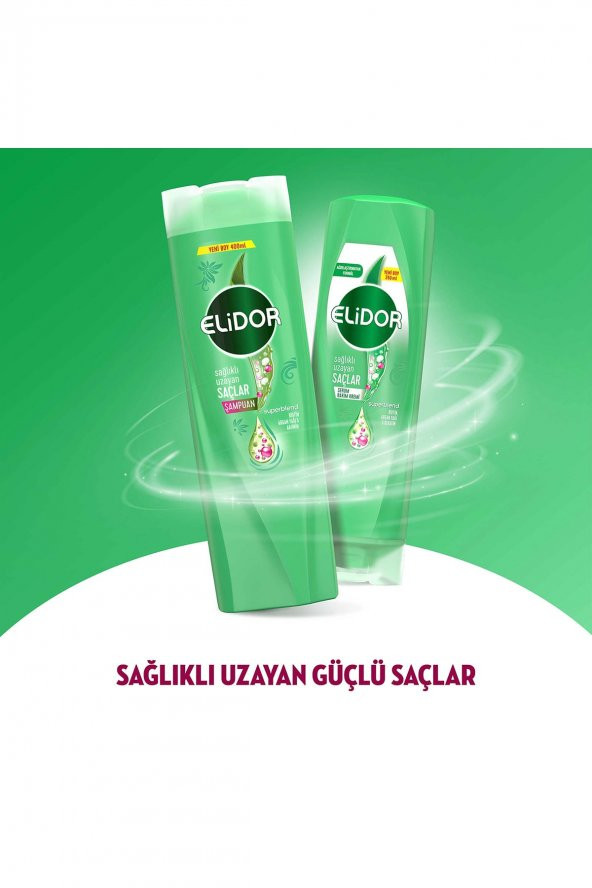 Elidor Superblend Saç Bakım Şampuanı Sağlıklı Uzayan Saçlar Biotin Argan Yağı Arjinin 400 ml X3 - 7