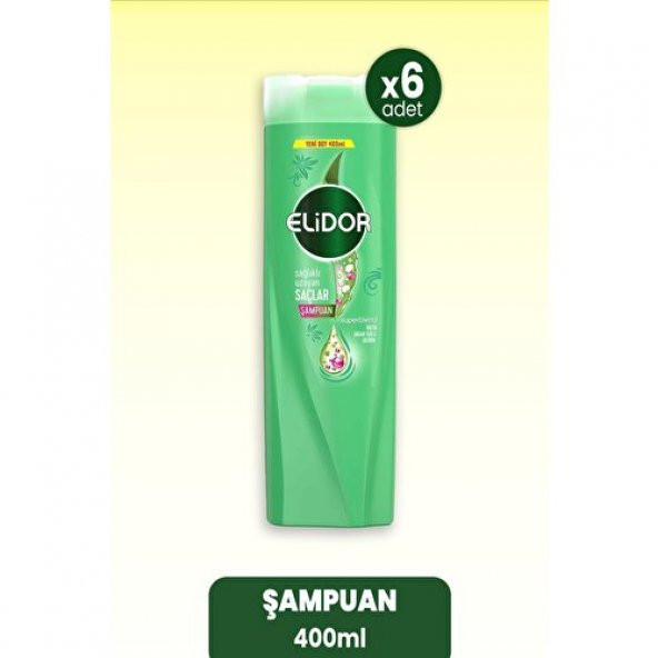 Elidor Superblend Şampuan Sağlıklı Uzayan Saçlar 400 Ml X 6 Adet - 1