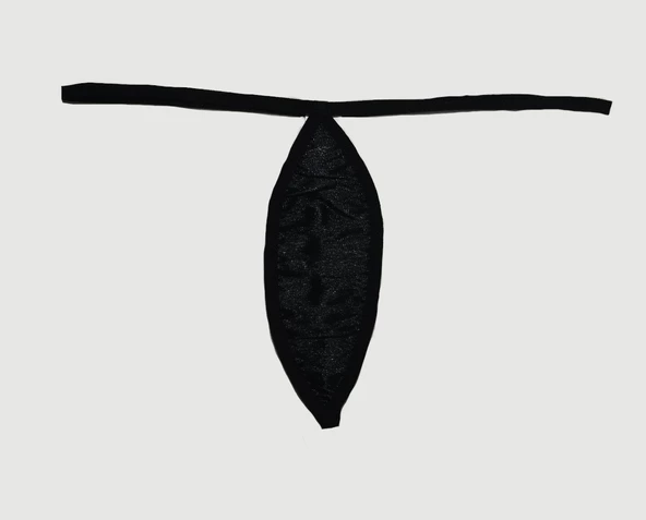 ASM1210 Kadın 2 li Siyah Mıcro Mini Damla Kıskırtıcı String - 5