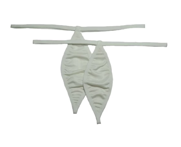 ASM1211 Kadın 2 li  Beyaz Mıcro Mini Damla Kıskırtıcı String