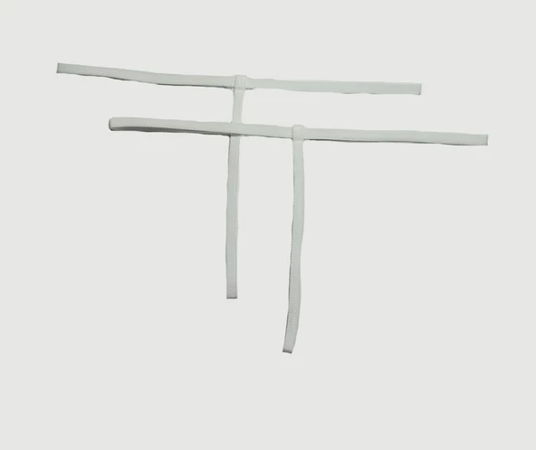 ASM1212 Kadın 2 Li Beyaz Özel Bölgesi 1 Serit Tanga - 5