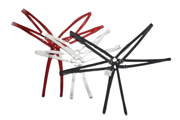 ASM1219 Kadın 3 Lü Karışık Renkler Yıldızımsın Çift Lastik Tanga