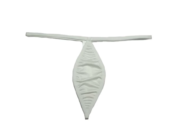 ASM1211 Kadın 2 li  Beyaz Mıcro Mini Damla Kıskırtıcı String - 6