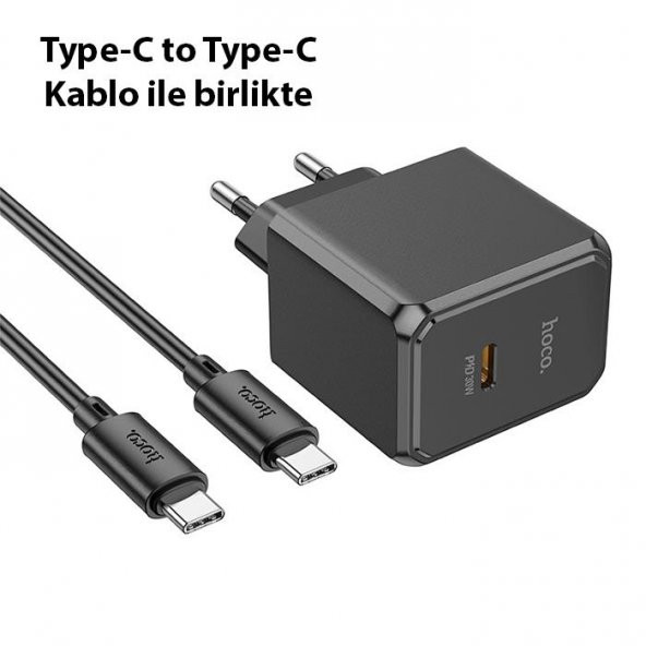 Polham HC Seri 30W 1x Type-C Şarj Başlığı ve 1MT TYPE C Kablolu Süper Hızlı Şarj Adaptör Seti, Isı ve Akım Korumalı Akıllı Şarj Başlığı - 3