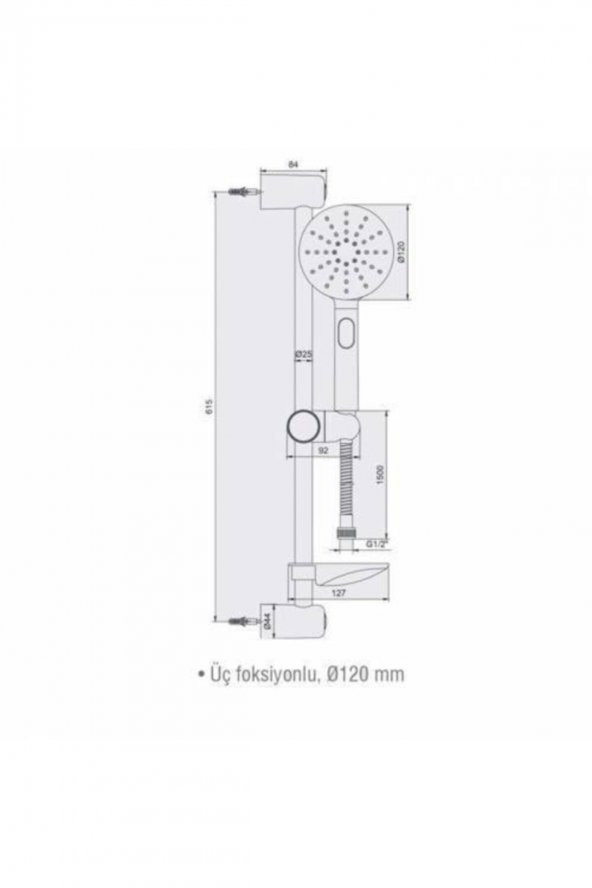 AR 102146058 Montana Sürgülü Üç Fonksiyonlu Duş Seti - 2