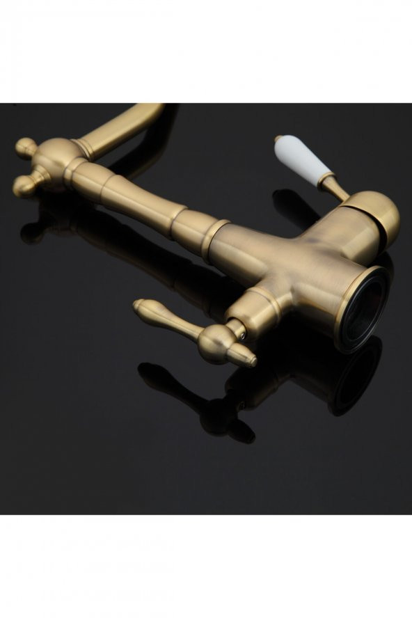 Movecci   Dual Flow Çift Akışlı Eviye-mutfak Bataryası Su Arıtma Girişli Ingiliz Tarzı - 3