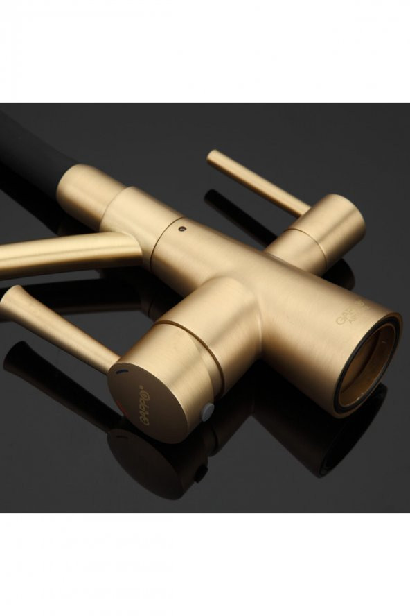 Movecci   Dual Flow Çift Akışlı Silikon Hortumlu Eviye Bataryası Su Arıtma Girişli - 3