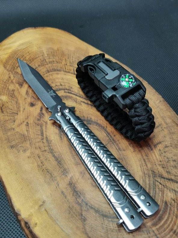 Paracord Bileklik ve 21 cm Kelebek Seti
